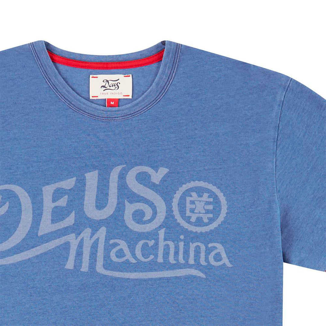 DEUS EX MACHINA Engine Indigo Tee - Legend Bikes