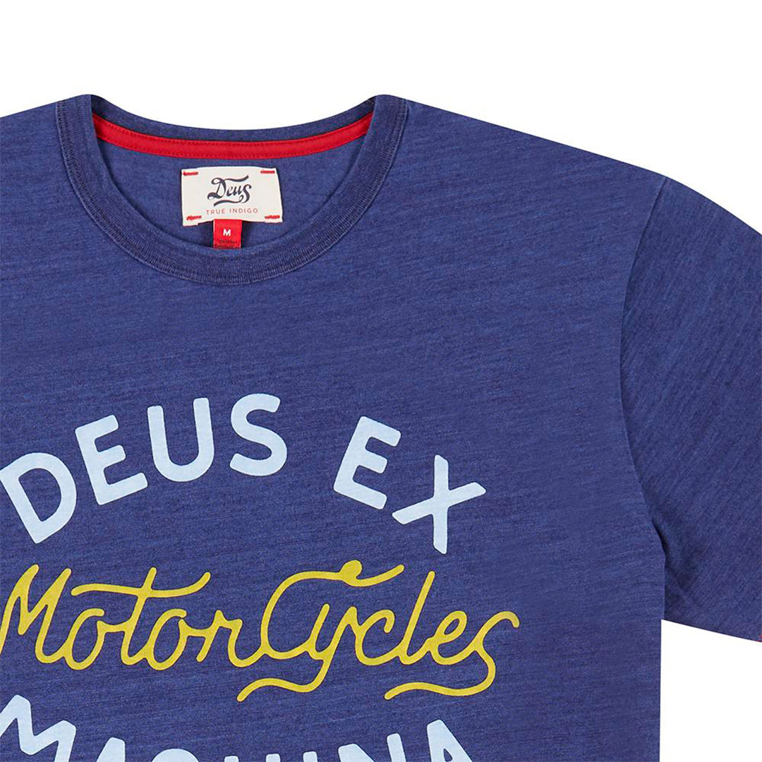 DEUS EX MACHINA Dandy Indigo Tee - Legend Bikes