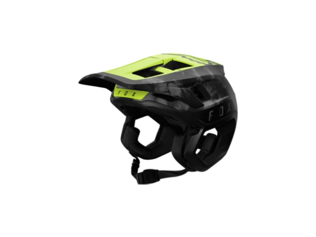 FOX Dropframe Pro Day Glow Yellow Helmet - Legend Bikes