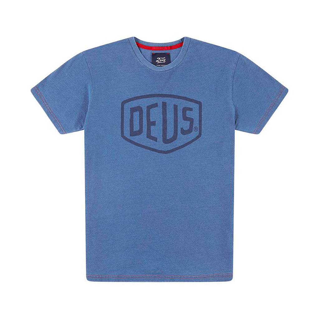 DEUS EX MACHINA Shield Indigo Tee - Legend Bikes