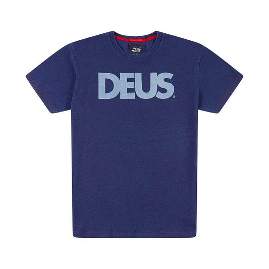 DEUS EX MACHINA All Caps Indigo Tee - Legend Bikes
