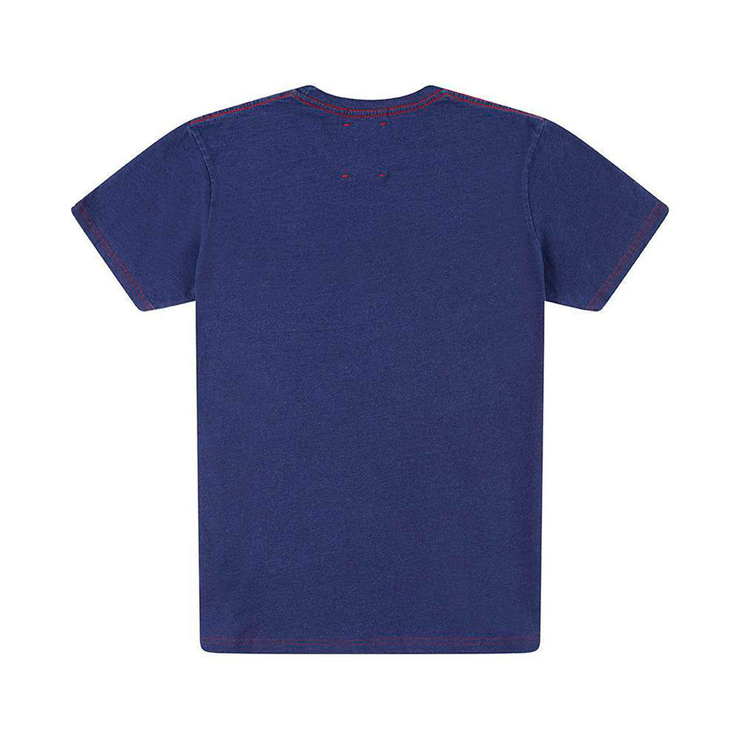 DEUS EX MACHINA All Caps Indigo Tee - Legend Bikes