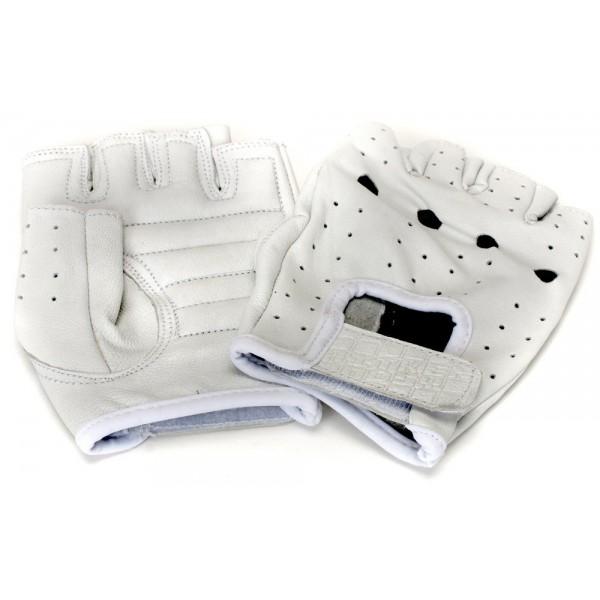 GANTS ODYSSEY HELLBENT FINGERLESS WHITE - Legend Bikes