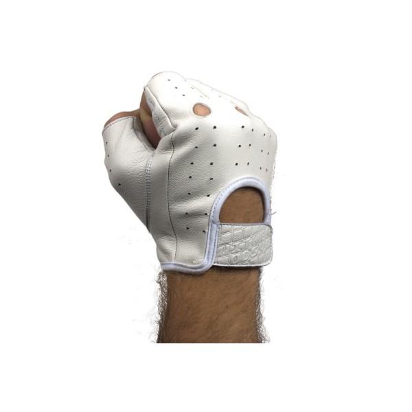 GANTS ODYSSEY HELLBENT FINGERLESS WHITE - Legend Bikes