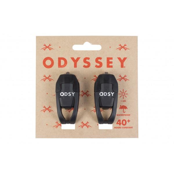 ODYSSEY LED BIKE LIGHTS (FR+RE) BLACK - Legend Bikes