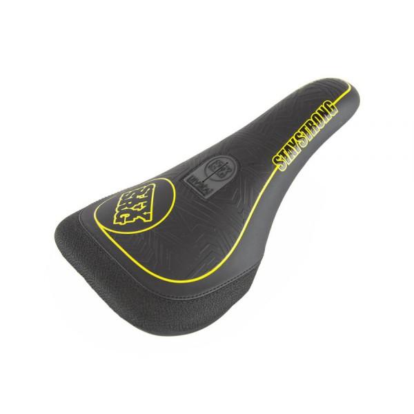 STAY STRONG TWIGHLIGHT SLIM PIVOTAL SEAT BLACK/YELLOW - Legend Bikes