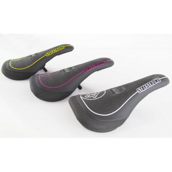STAY STRONG TWIGHLIGHT SLIM PIVOTAL SEAT BLACK/YELLOW - Legend Bikes