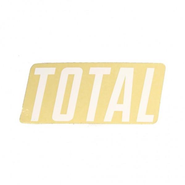 STICKER TOTAL NEW STYLE LOGO WHITE - Legend Bikes