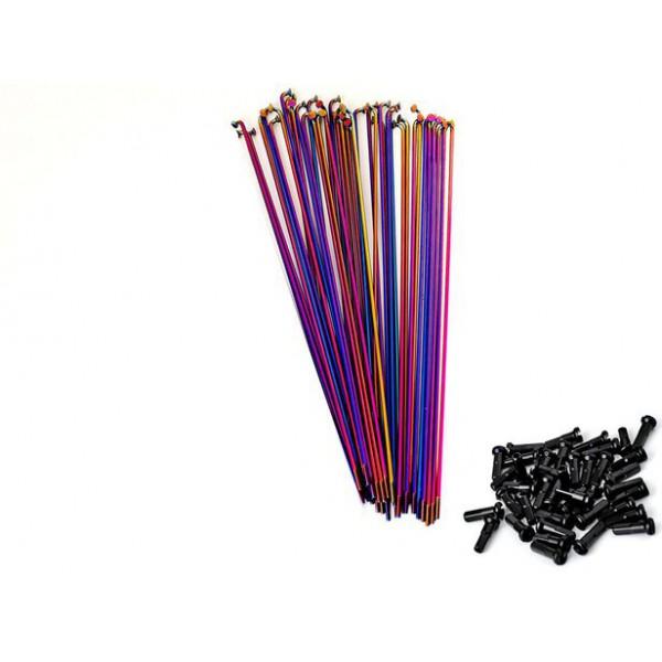 TOTAL DB SPOKES RAINBOW (X20) - Legend Bikes
